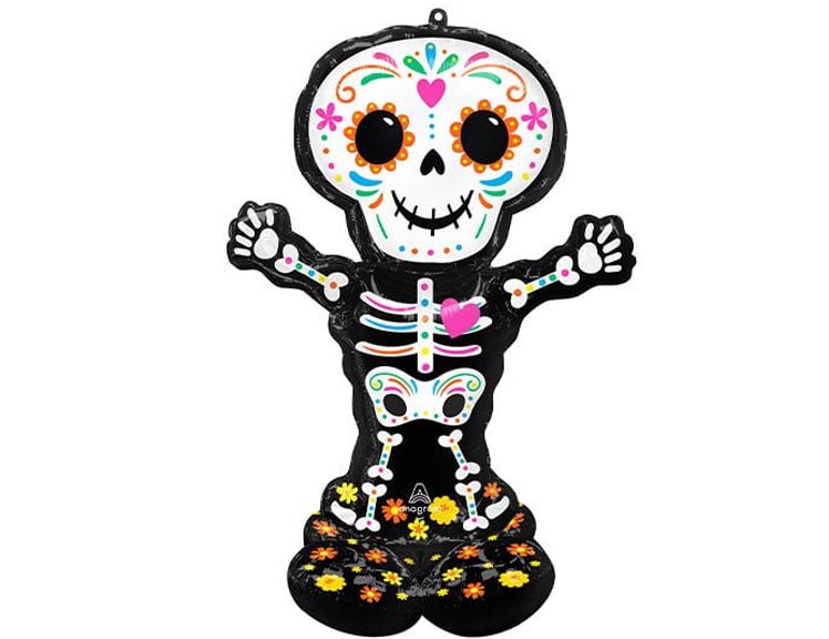 Day Of Dead Halloween Airloonz Decoration Balloon Set